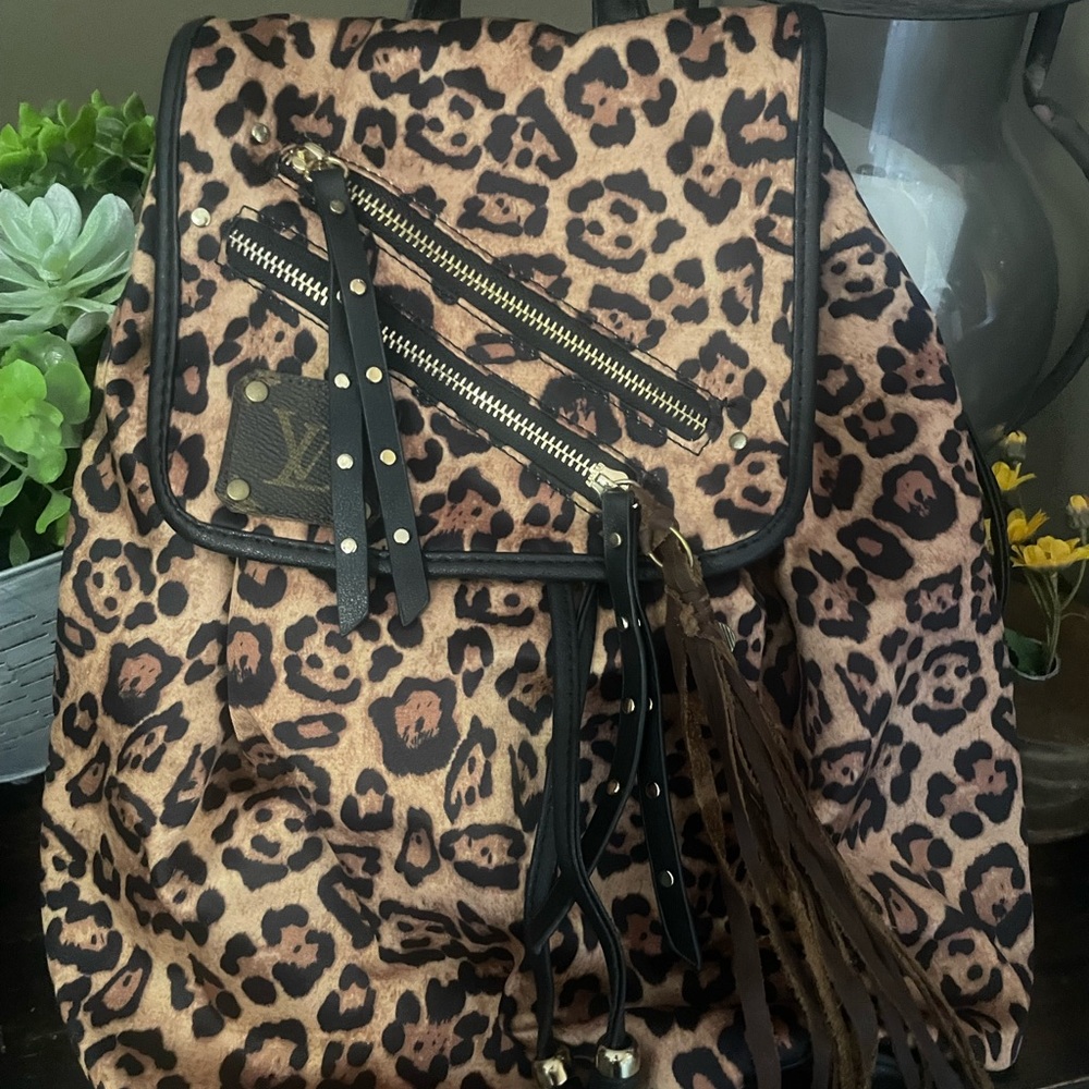 Leopard Print Backpack